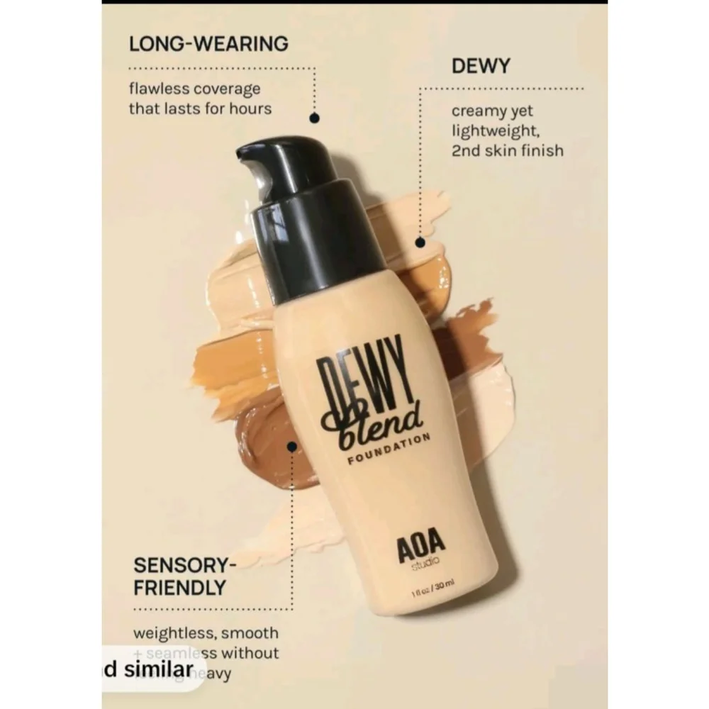 AOA Studio Dewey Blend Vegan Easy Pump Hydrating Non-Toxic Foundation Shade T3